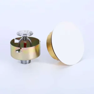 Side-spray Fire Sprinkler with Concealed Cover, 3mm Quick-response Type, 68℃ Standard Temperature Sensing Type