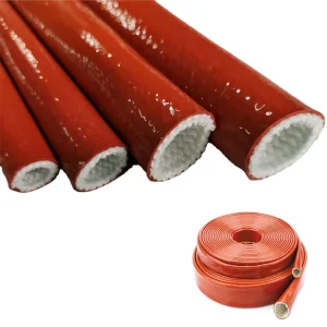 Silicone Coated Hydraulic Hose Protection Heat Proof Sleeve Fire Resistant Fiberglass For High Temperature Applications