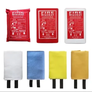 Silicone Emergency Evacuation Coated Fiberglass Portable Fire Blanket 1x1m for Home and Industrial
