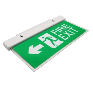 Single Double Sided LED Emergency Fire Exit Sign Light with Li ion Battery 3 Hours Emergency Time 6000K Daylight