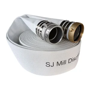 Single Jacket Canvas Coated Industrial Mill Hose Flexible Natural Rubber Lining for Firefighting Equipment Accessory