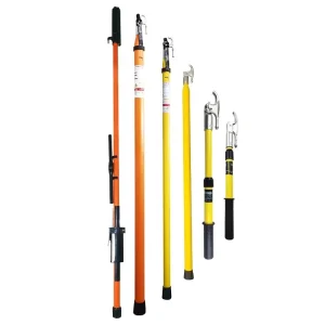 Single Section Safety High Voltage Fiberglass Electrical Insulated Rescue Hook
