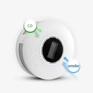 Smart Combination CO Smoke Detector Combo Carbon Monoxide and Smoke Detector Alarm with LCD Display