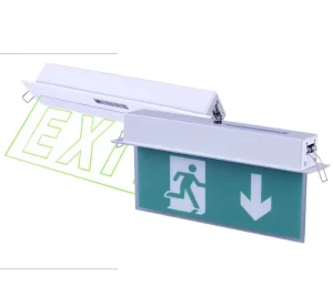 Smart IC Control Fire Emergency Evacuation Safety Indicator Light LED Device signal Light Transparent Crystal Pendant