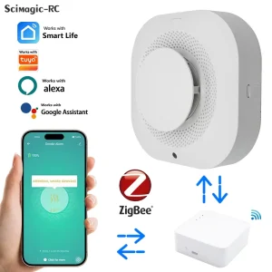 Smart Life App Smoke Sensor WiFi Zigbee Smart Fire Detector Automatic Linkage Home Security Protection System