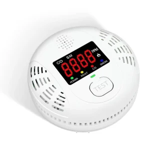 Smart Smoke Detector Carbon Monoxide Detector with Replaceable Battery 2 in 1 Smoke and CO Detector Alarm with Voice Alerts