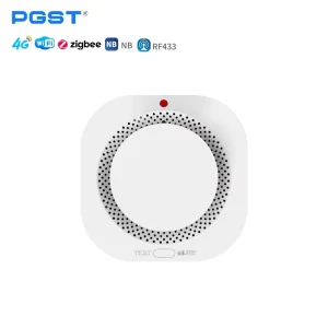 Smart Smoke Detector WIFI/Wireless/Zigbee Tuya DC3V Photoelectric Sensor CE/FCC/ROHS Certified 20-40sqm Coverage