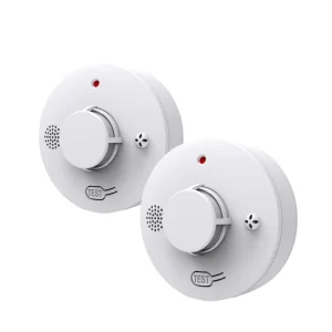 Smoke Alarm Battery Powered Single Station ABS Material 85dB Loud Sound Infrared Optical Smoke Detector for Home Security