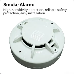 Smoke Alarm Wired Smoke Detector for Home Security Fire Prevention 24V