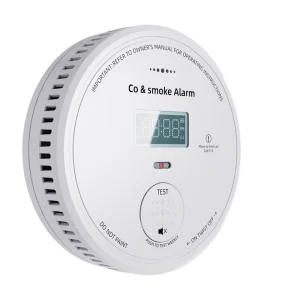 Smoke and Carbon Monoxide Detector 10 year Battery Smoke Detector for Living Room 85dB Photoelectric Smoke Alarm ABS Plastic
