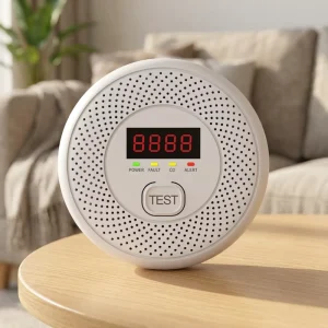 Smoke and Carbon Monoxide Detector Combo 2 in 1 Photoelectric Smoke and CO Alarm LCD Display Low Battery Warning for Home