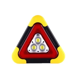 Solar Emergency Warning Triangle ABS Material Portable Durable Roadside Safety Breakdown Alarm Flashing Light