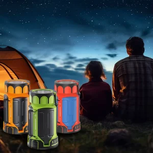 Solar Powered LED Camping Lantern Portable Outdoor Hanging Light with ABS Body Multifunctional Emergency Lamp for Hiking