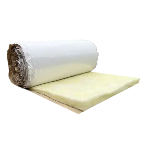 South America Market Thermal Insulation Materials Glass Wool Roll With White Facing R235 100mm Fiberglass Insulation Blanket