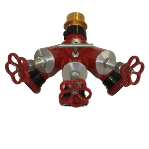 Sprial Type Triple way Water Distributor 2.5 Inch Triple way Water Divider With Aluminum Alloy From Real Factory for Firefighter