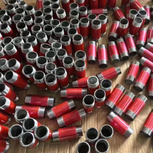 Sprinkler Pipe Double Ended Threaded Short Tube Custom Length Thread Interface Corrosion Resistant