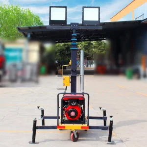 Stabilization Outriggers Manual Winch Telescopic Mast LED Floodlights Heavy Duty Diesel Engine Portable Generator Light Tower