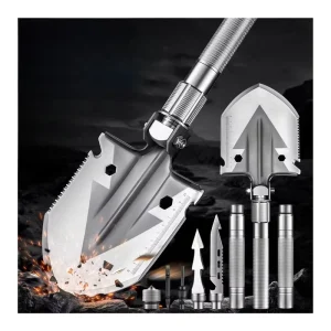 Stainless Steel Folding EDC Tools Durable Portable Multi-Purpose Camping Shovel Gardening Rescue Backpack Compact Road Car
