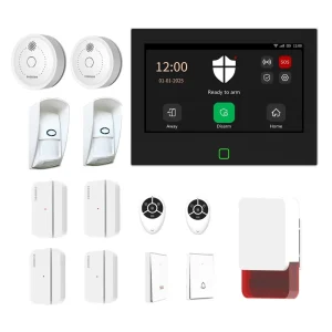 Staniot Fire Alarm System Smoke Detector Siren SOS Button 4G Wifi Home Security Alarm System