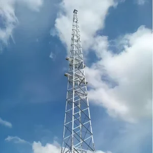 Steel Self Supporting Lightning Rod Tower Hot Dip Galvanized Customizable Height & Material