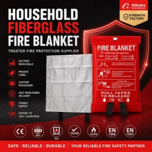 Suihua OEM Custom Logo Customizable Silicone Fire Blanket 1M*1M Private Label for Major Supplier