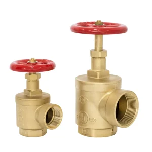 Supplier Brass Angle Fire Hydrant Valve Fire Fight Landing Valve with Coupling 2 1 2 Inch Fire Angle Valve