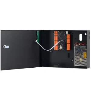 TCP IP Web Cloud Access Control System 2 Doors Access Controller with Power Supply and Black Iron Metal Box OEM ODM Support