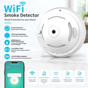 TUYA WIFI 2.4G Wireless Smart Photoelectric Smoke Detector 10 Years Li battery for Remote Fire Alarm