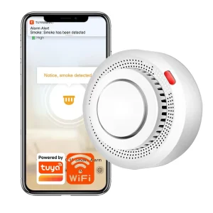 TY-SMK-4 Tuya Wifi Smoke Sensor Home Security Alarm System Smart Life APP Control Smoke Detector High Sensitivity Safety