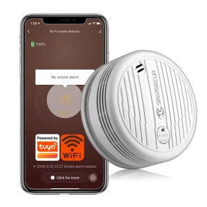 TY-SMK-7 Tuya Smart Wifi Smoke Detector Sensor Alarm Fire Protection Home Security Alarm Smart Life