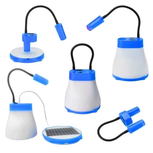 TY5 Solar USB Rechargeable Multi Function Camping Emergency LED Lantern with 4 Lighting Modes