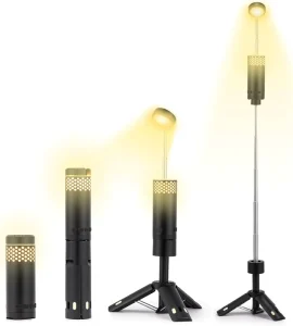Telescopic Camping Light with Hook Magnetic Tripod Rechargeable LED Lantern Camping Emergency Telescopic Extendable Lantern