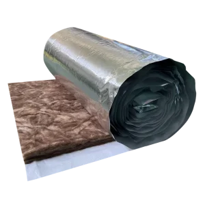 Thermal Insulation Eco Brown 10kg 100mm Fiberglass Wool Roll Mineral Wool Blanket