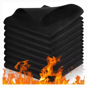 Thickness Flame Retardant Fabric up to 1800F Fireproof Fabric Fire Retardant Blanket for Glass Blowing Camp Stove Grill
