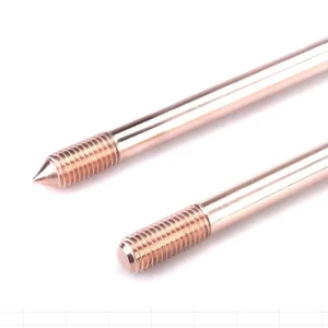Threaded Copper Clad Steel Electric Earth Rod Model 14.2 for Grounding Electrical Equipment Protection Application