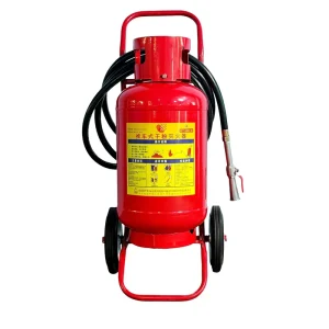 Trolley Type Hand Push Fire Extinguisher 30kg Dry Powder 20Kg 35Kg 50Kg Carbon Steel Material Fire Extinguisher