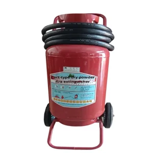 Trolley Type Hand Push Fire Extinguisher MFTZ ABC 50 Red CE Certified 30kg Dry Powder Steel Material for Gas Station