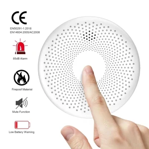 Tuya Smart 2 in 1 Smoke & CO Detector PVC Housing 85dB Alarm 100m Range Built in Lithium Battery Home Security Alarm