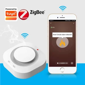 Tuya Smart Plastic WiFi Zigbee Smoke Detector Wireless Fire Alarm Sensor Remote Mobile Phone Alert for Home Security