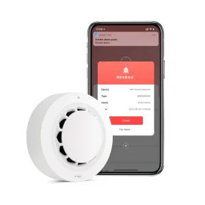 Tuya Smart WiFi PC Material Flip Smoke Detector Battery for Hotel Garage Use Home Security System Wireless Fire Alarm Sensor