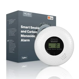 Tuya Zigbee Smart Smoke Carbon Monoxide 85dB Sound Siren Alarm Sensor CO Detector Gas Leak Home Safety APP Remote Monitor