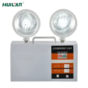 Two Head 2*5W Highbright 5 Hours Emergency Time Wall Mount Iron ABS Cold White LED Emergency Light for Indoor School Hospital