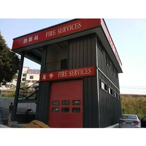 Two Storey Prefabricated Light Steel Structures Building Construction for Fire Services