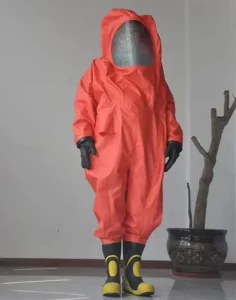 Type 1a EN CE Fireman Firefighting Fully Encapsulating Water Proof Acid Alkali Proof Chemical Protection Suit Anti chemical