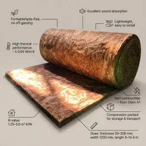 UET Fibra De Vidrio Brazilian Market Fireproof Oven Glass Wool the Most Popular 25mm 25kgs m3