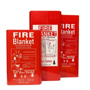 USA Canada Market 1.5m Fiberglass Fire Blanket PVC Hard Box NFPA701 CE EN1869 0.43mm Bulk Order