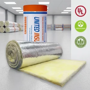 USA UL723 ASTM E84 Non-combustible R21 6inch Fiber Glass Wool Blanket With FSK Facing for Metal Building Roof Wall Insulation