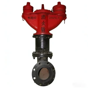 Underground Fire Hydrant DN100 1.6MPa Outdoor Fire Fighting Flange Connection Double Outlet Cast Iron Fire Pump Adapter