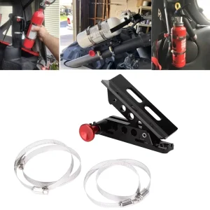 Universal Aluminum Roll Bar Fire Extinguisher Holder Mounting Bracket Fire Extinguisher Mount for Jeep Polaris RZR Can Am X3