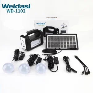 Usb Output Portable Emergency Light Home Lighting Kit Emergency Light with Solar Panel Charging